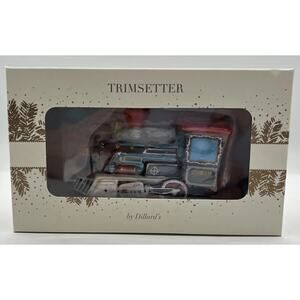 Trimsetter by Dillard's Blown Glass Train Locomotive Ornament U246